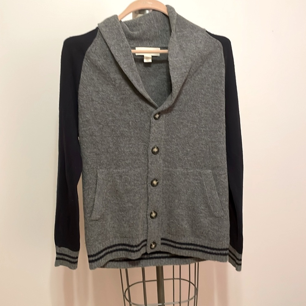 Mens Sweater Gray & Navy Sz Medium Frederik Anderson Copenhagen